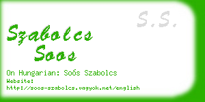szabolcs soos business card
