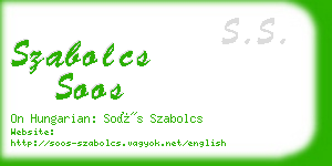 szabolcs soos business card